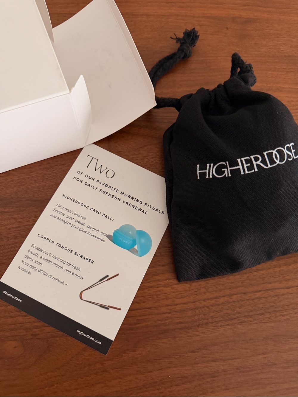 HigherDOSE Cryo Ball & Copper Tongue Scraper Wellness Set New - Picture 4 of 9
